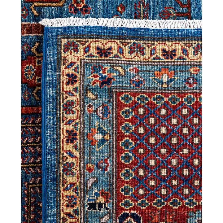 Blue Traditional Serapi Wool Rug - 9'8" x 13'10"