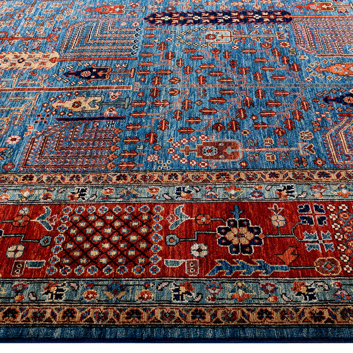 Blue Traditional Serapi Wool Rug - 9'8" x 13'10"