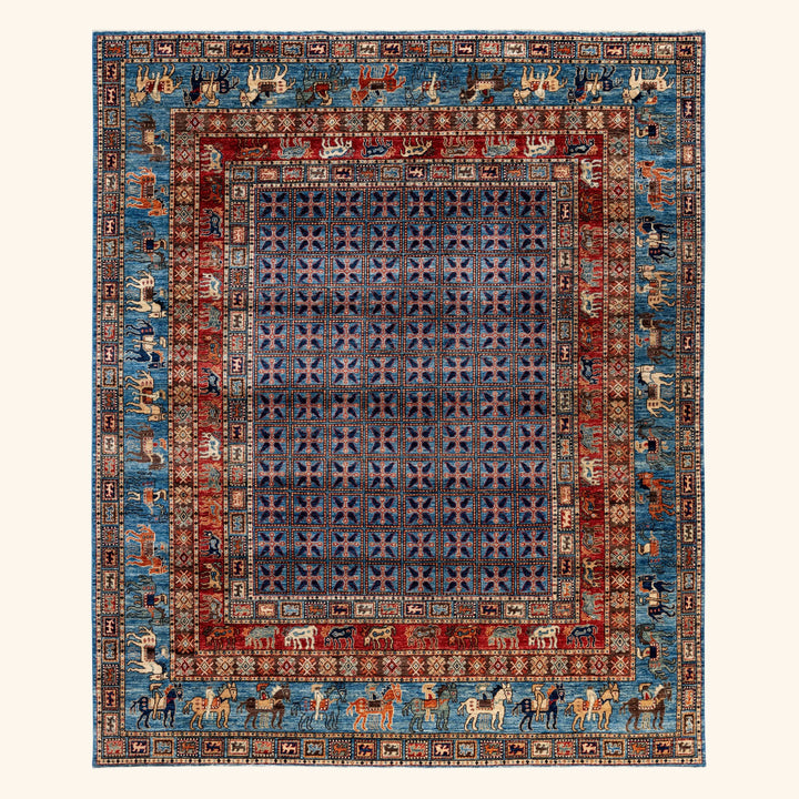 Multicolored Traditional Serapi Wool Rug - 8' x 9'8"