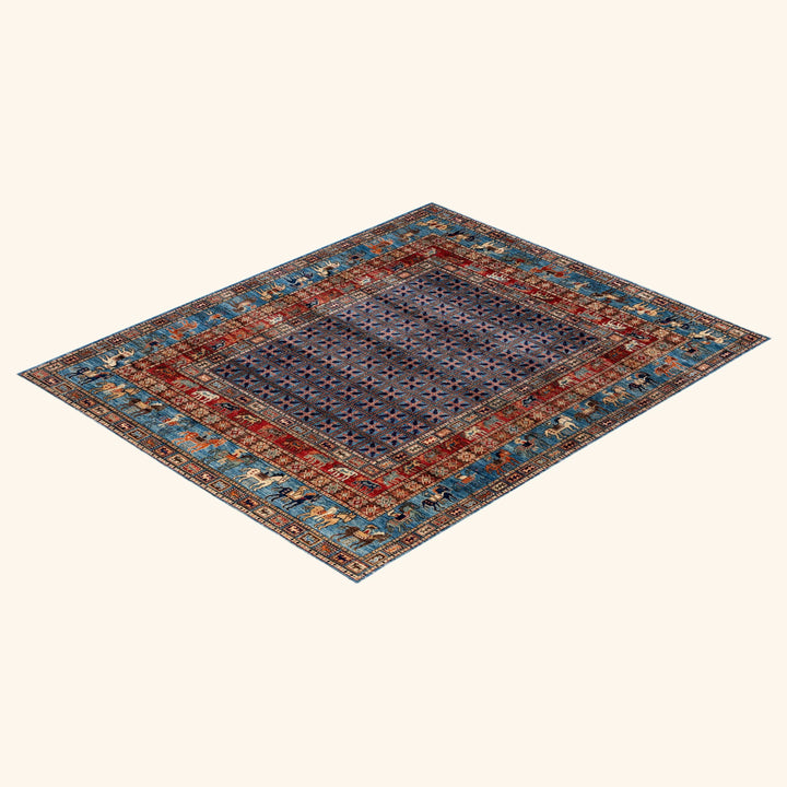 Multicolored Traditional Serapi Wool Rug - 8' x 9'8"