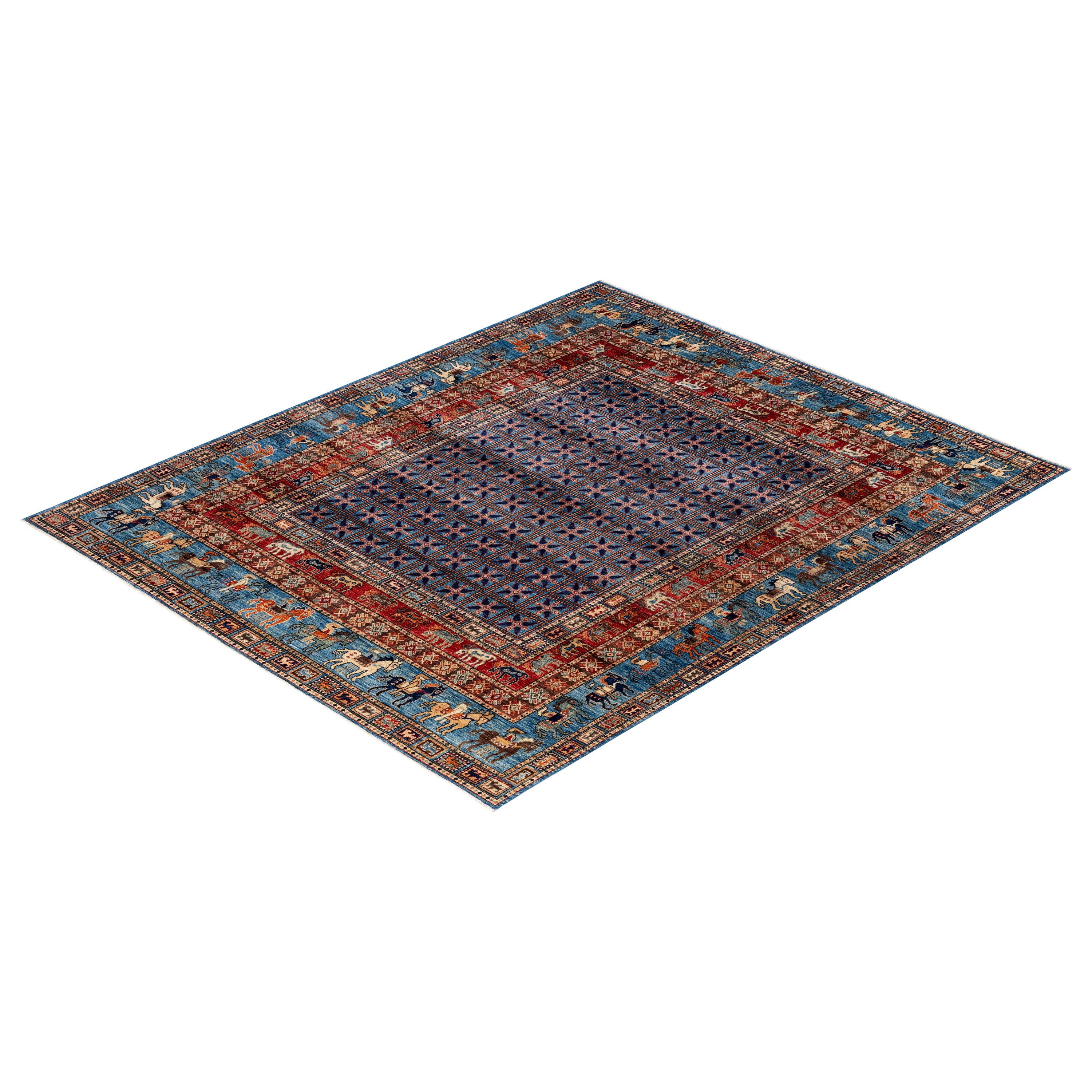 Multicolored Traditional Serapi Wool Rug - 8' x 9'8"