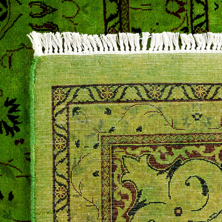 Green Overdyed Wool Rug - 8'1" x 10'2"