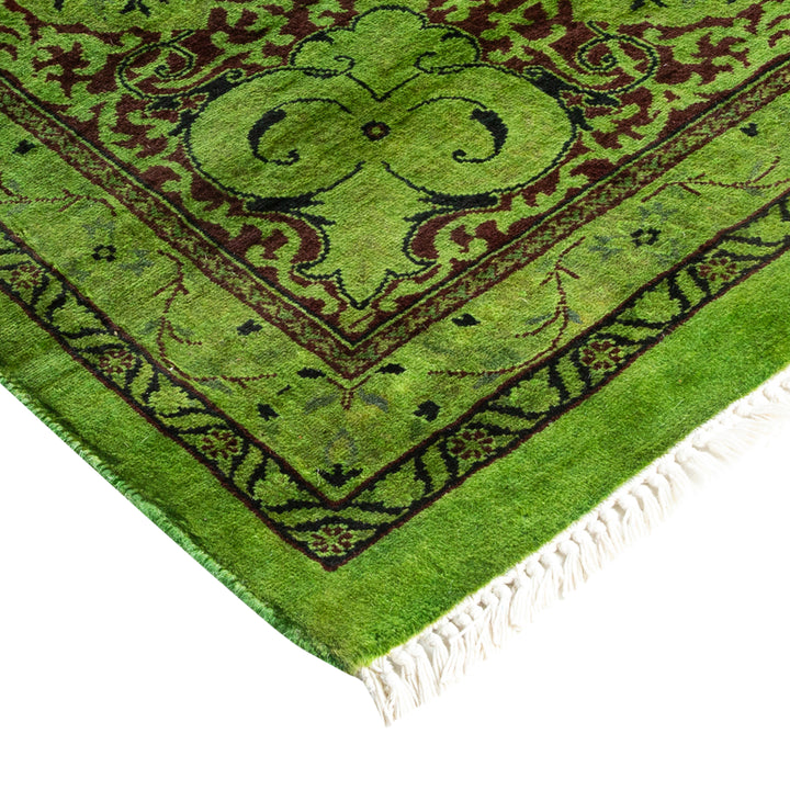 Green Overdyed Wool Rug - 8'1" x 10'2"