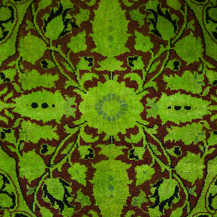 Green Overdyed Wool Rug - 8'1" x 10'2"