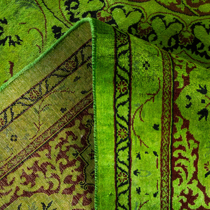 Green Overdyed Wool Rug - 8'1" x 10'2"
