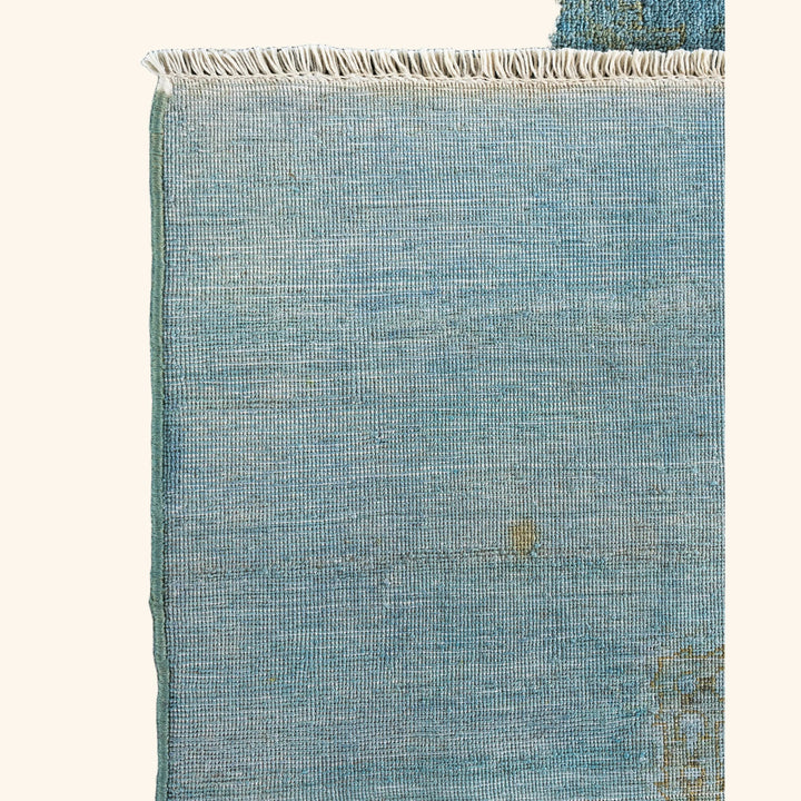 Blue Overdyed Wool Rug - 7'10" x 9'10"