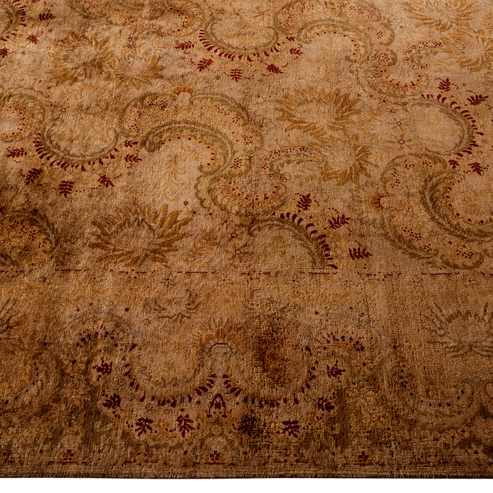 Beige Overdyed Wool Rug - 6'1" x 9'1"