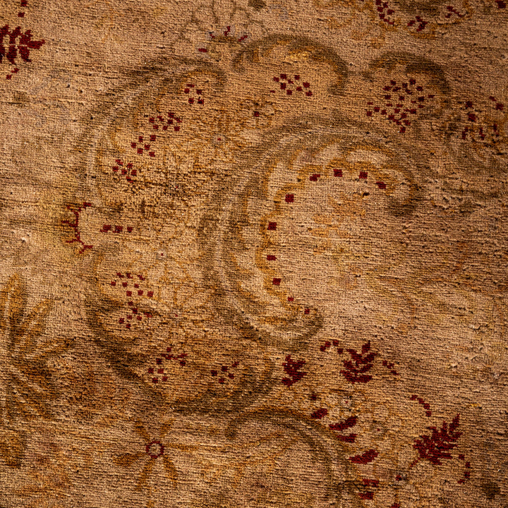 Beige Overdyed Wool Rug - 6'1" x 9'1"