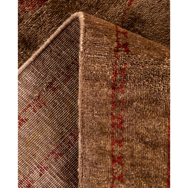 Brown Overdyed Wool Rug - 8'4" x 10'5"