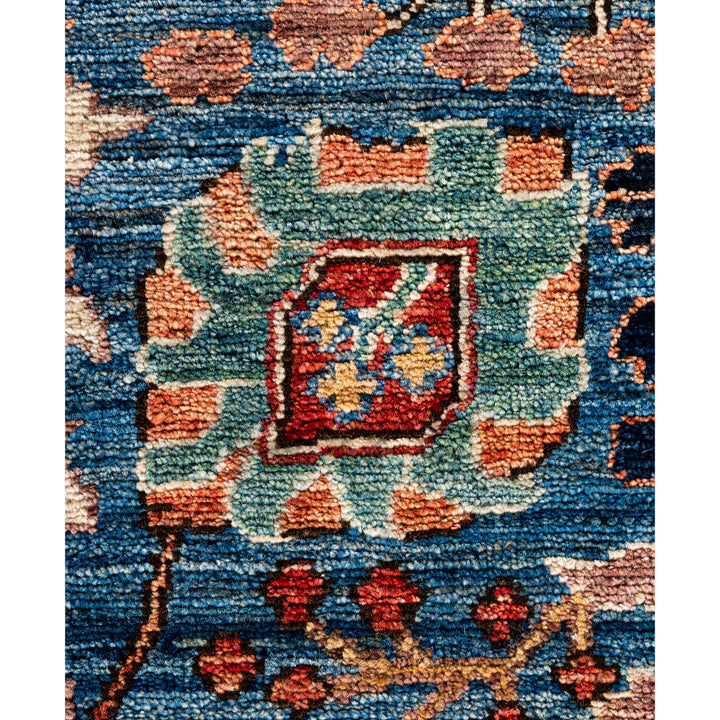Light Blue Traditional Serapi Wool Rug - 8'1" x 9'11"