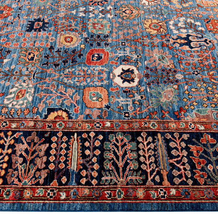 Light Blue Traditional Serapi Wool Rug - 8'1" x 9'11"