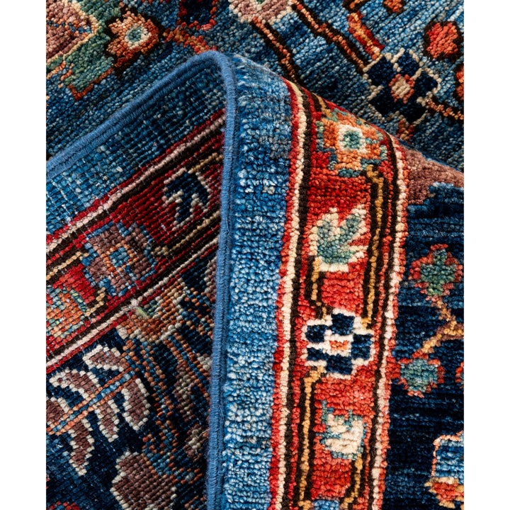 Light Blue Traditional Serapi Wool Rug - 8'1" x 9'11"