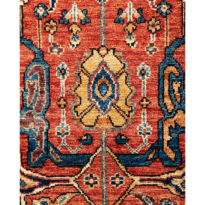 Red Traditional Serapi Wool Runner - 2'8" x 9'11"
