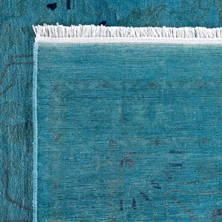 Blue Overdyed Wool Rug - 9'1" x 12'2"