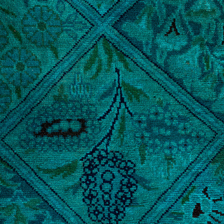 Blue Overdyed Wool Rug - 2'6" x 20'7"