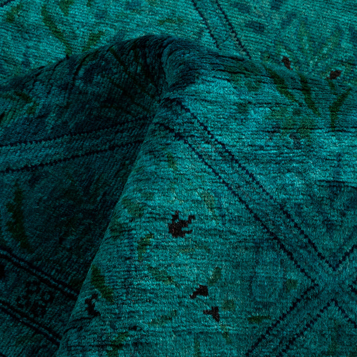 Blue Overdyed Wool Rug - 2'6" x 20'7"