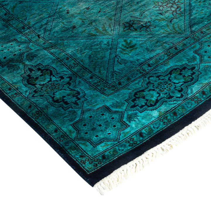 Blue Overdyed Wool Rug - 2'6" x 20'7"