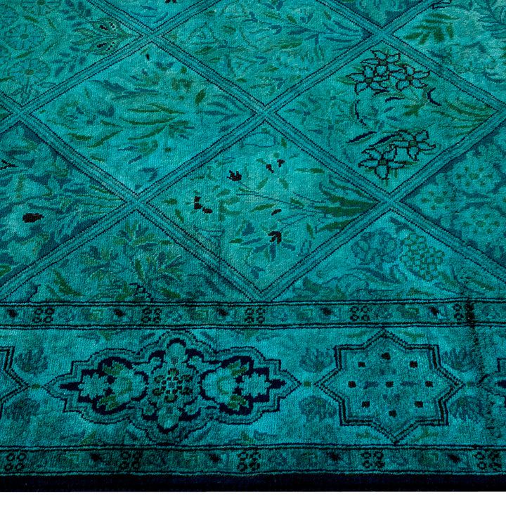 Blue Overdyed Wool Rug - 2'6" x 20'7"