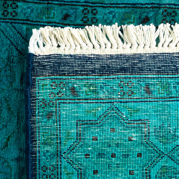 Blue Overdyed Wool Rug - 2'6" x 20'7"