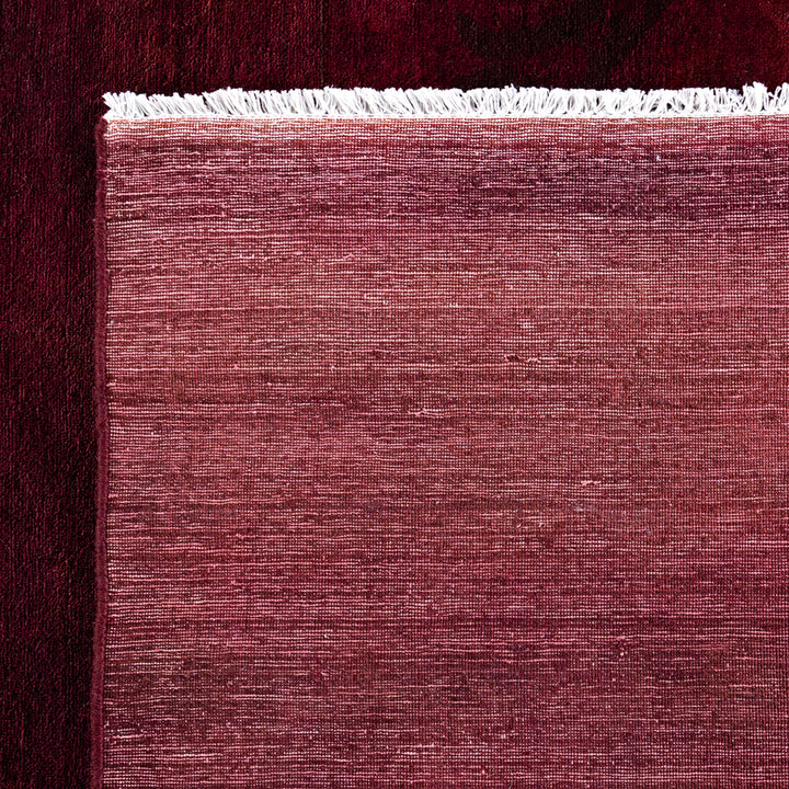 Red Overdyed Wool Rug - 12'3" x 15'