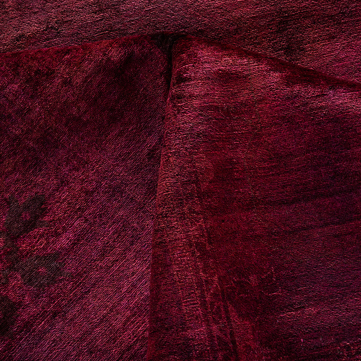 Red Overdyed Wool Rug - 12'3" x 15'