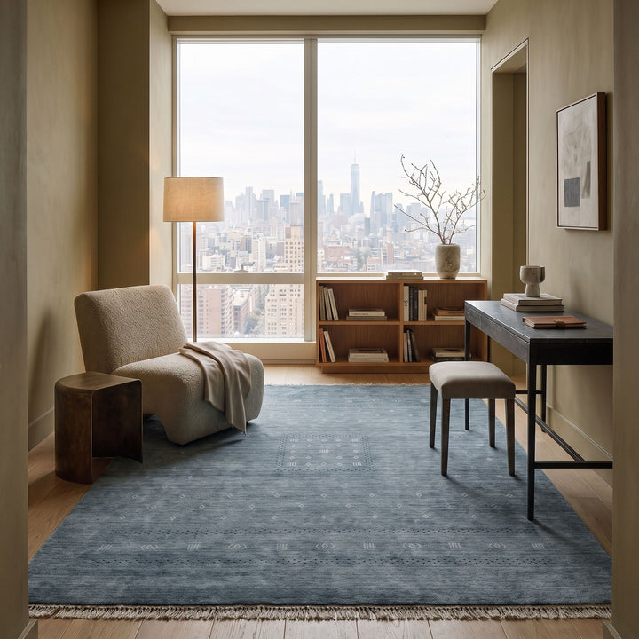 Transitional Indo Gabbeh Wool Rug