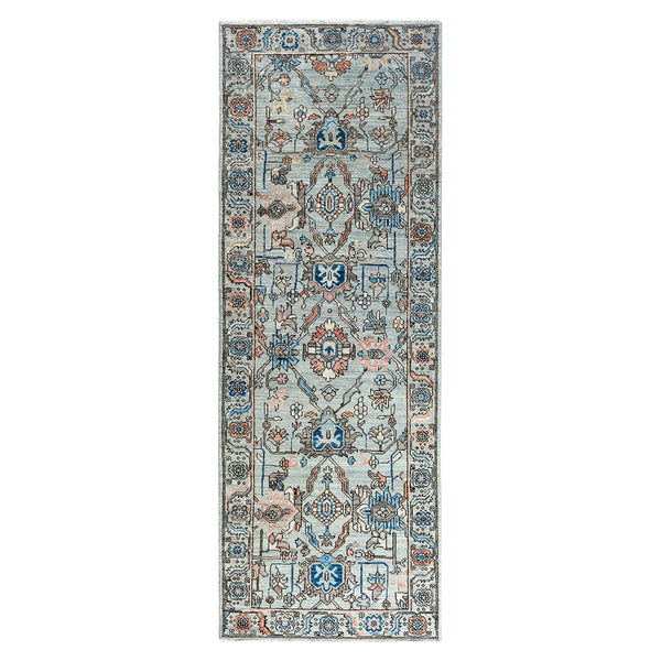 Grey Traditional Serapi Wool Runner - 2'9" x 7'7"