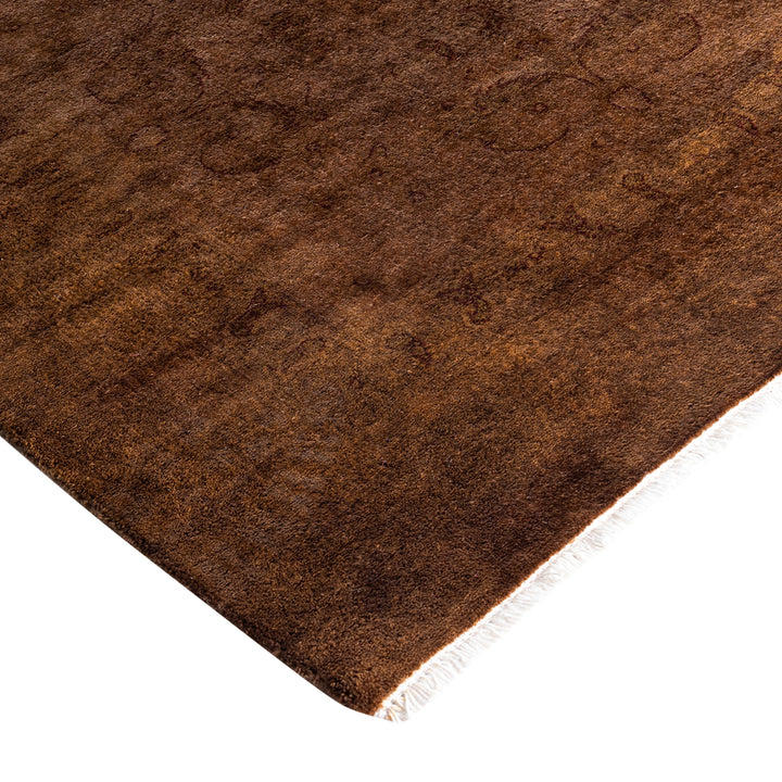 Brown Overdyed Wool Rug - 8'3" x 10'4"