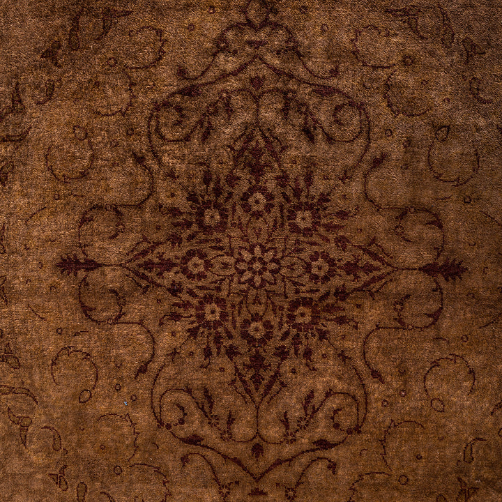 Brown Overdyed Wool Rug - 8'3" x 10'4"