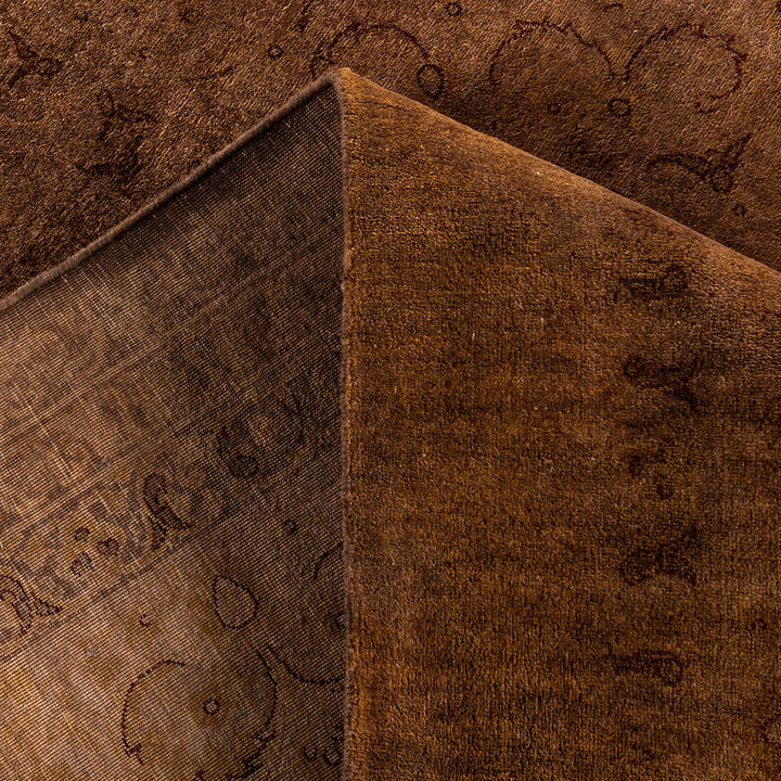 Brown Overdyed Wool Rug - 8'3" x 10'4"