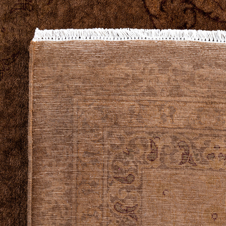 Brown Overdyed Wool Rug - 8'3" x 10'4"