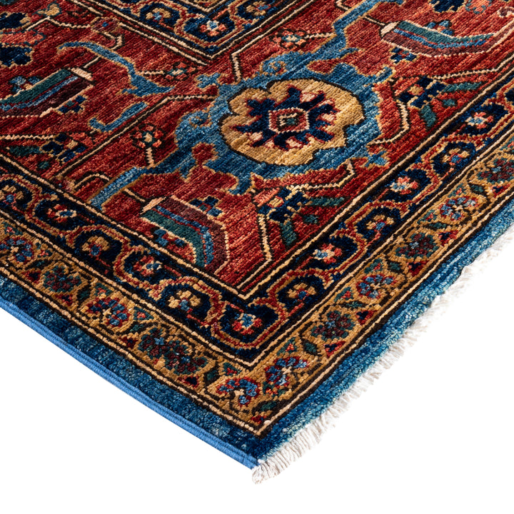 Light Blue Traditional Serapi Wool Rug - 9' x 11'11"