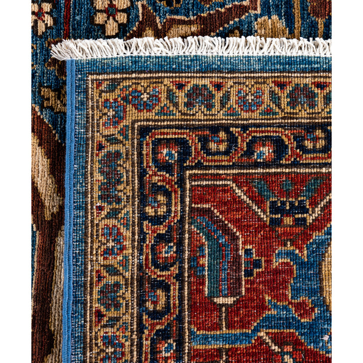Light Blue Traditional Serapi Wool Rug - 9' x 11'11"