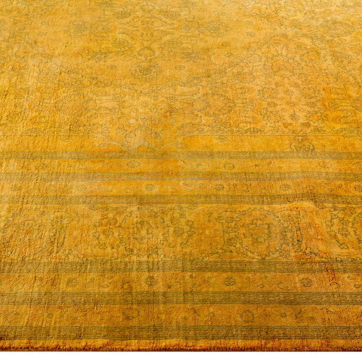 Gold Overdyed Wool Rug - 6'2" x 9'2"