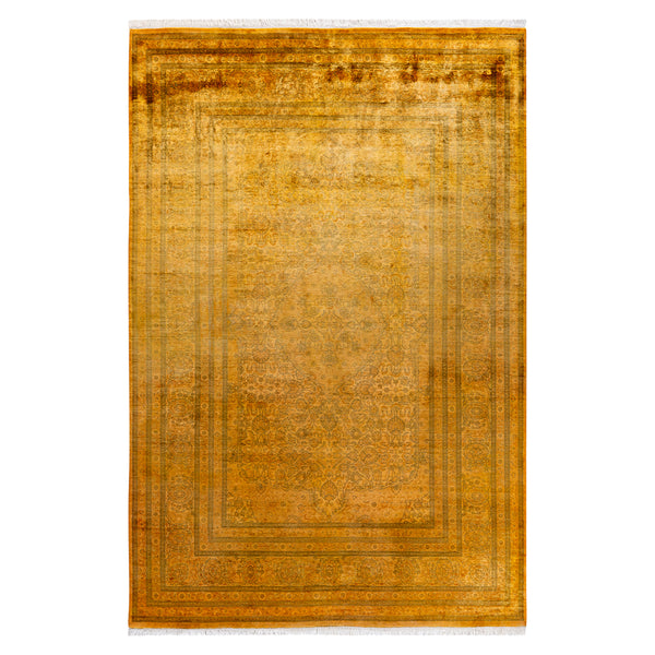 Gold Overdyed Wool Rug - 6'2" x 9'2"