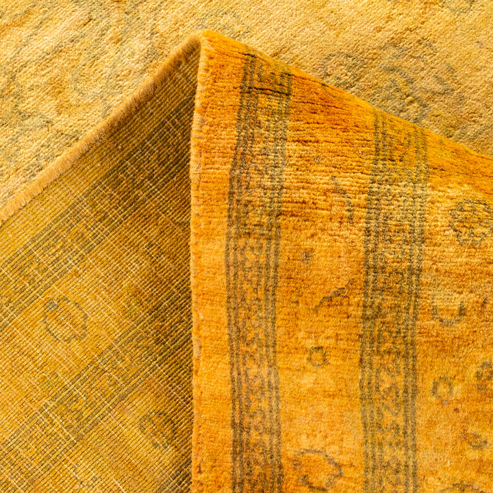 Gold Overdyed Wool Rug - 6'2" x 9'2"