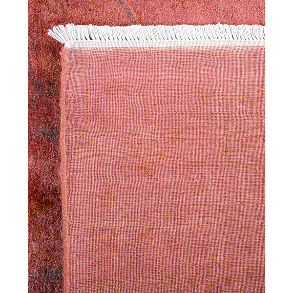 Pink Overdyed Wool Rug - 9'4" x 12'2"