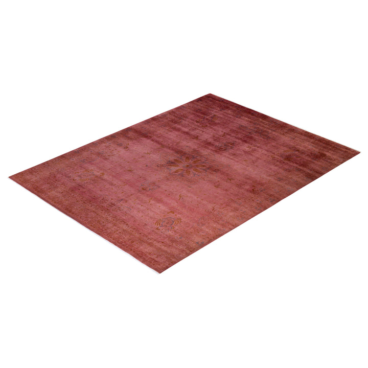 Pink Overdyed Wool Rug - 9'4" x 12'2"