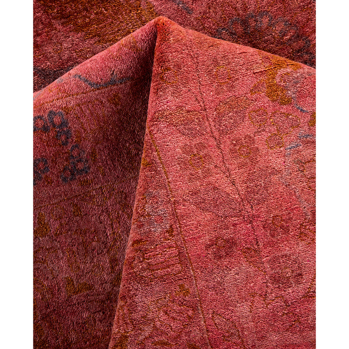 Pink Overdyed Wool Rug - 9'4" x 12'2"