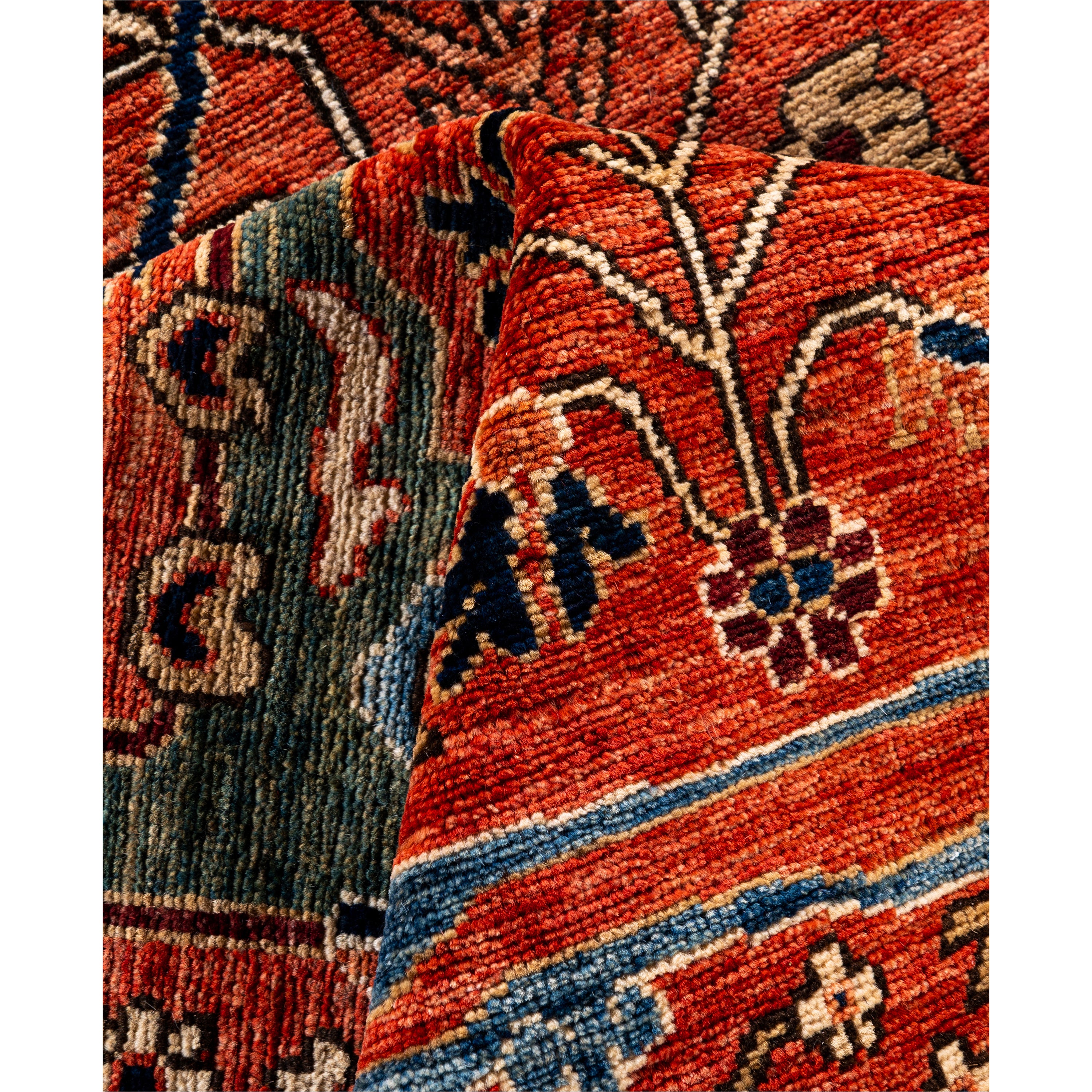 Red Traditional Serapi Wool Rug - 8'10" x 12'