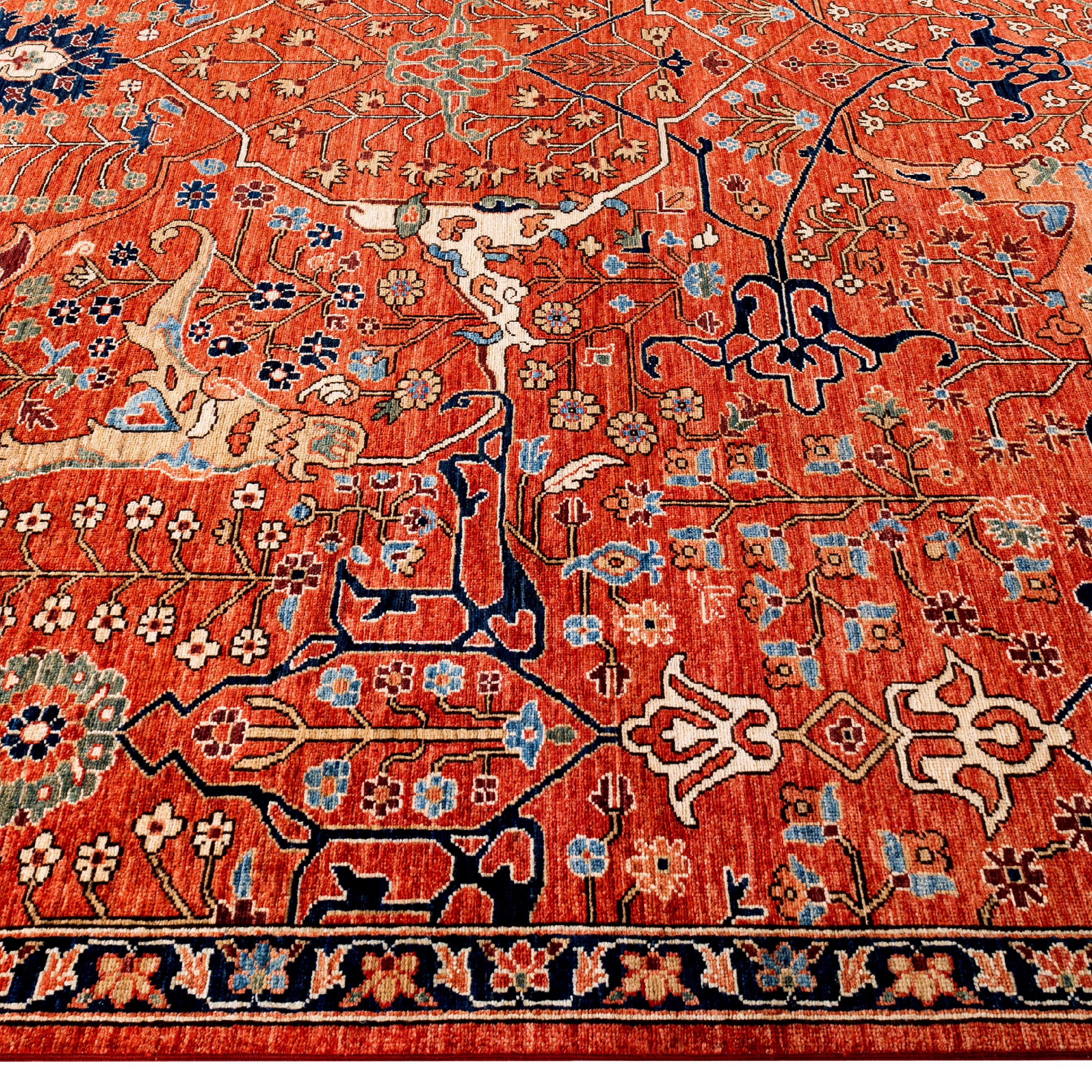 Red Traditional Serapi Wool Rug - 8'10" x 12'