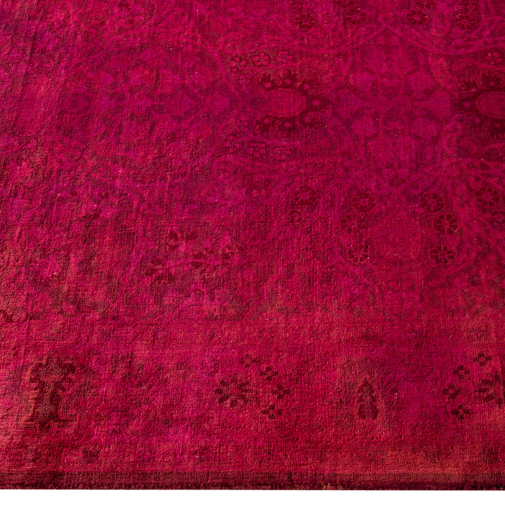 Pink Overdyed Wool Rug - 3' x 12'