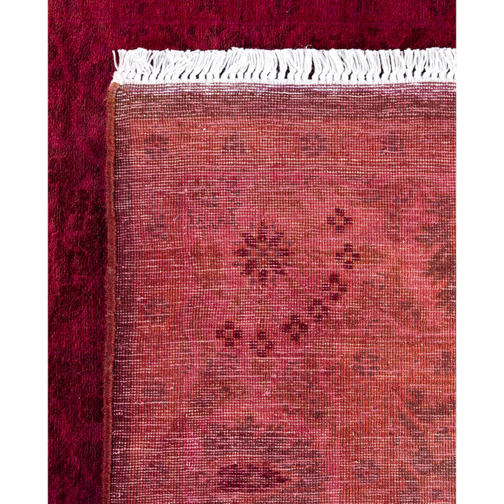 Pink Overdyed Wool Rug - 3' x 12'