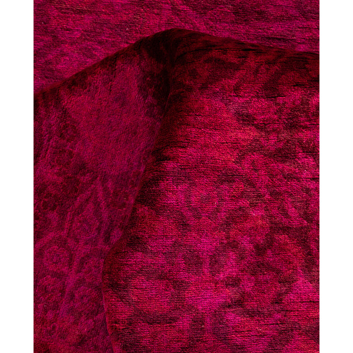 Pink Overdyed Wool Rug - 3' x 12'