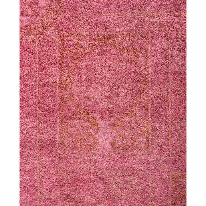 Pink Overdyed Wool Rug - 4'1" x 13'1"
