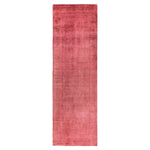 Pink Overdyed Wool Rug - 4'1" x 13'1"