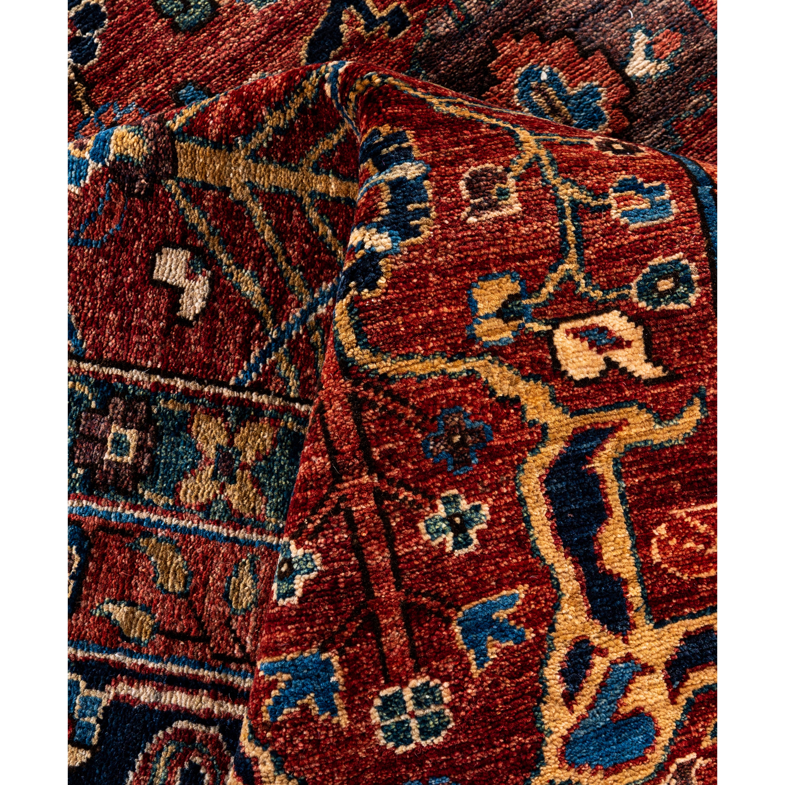 Red Traditional Serapi Wool Rug - 8'10" x 11'8"