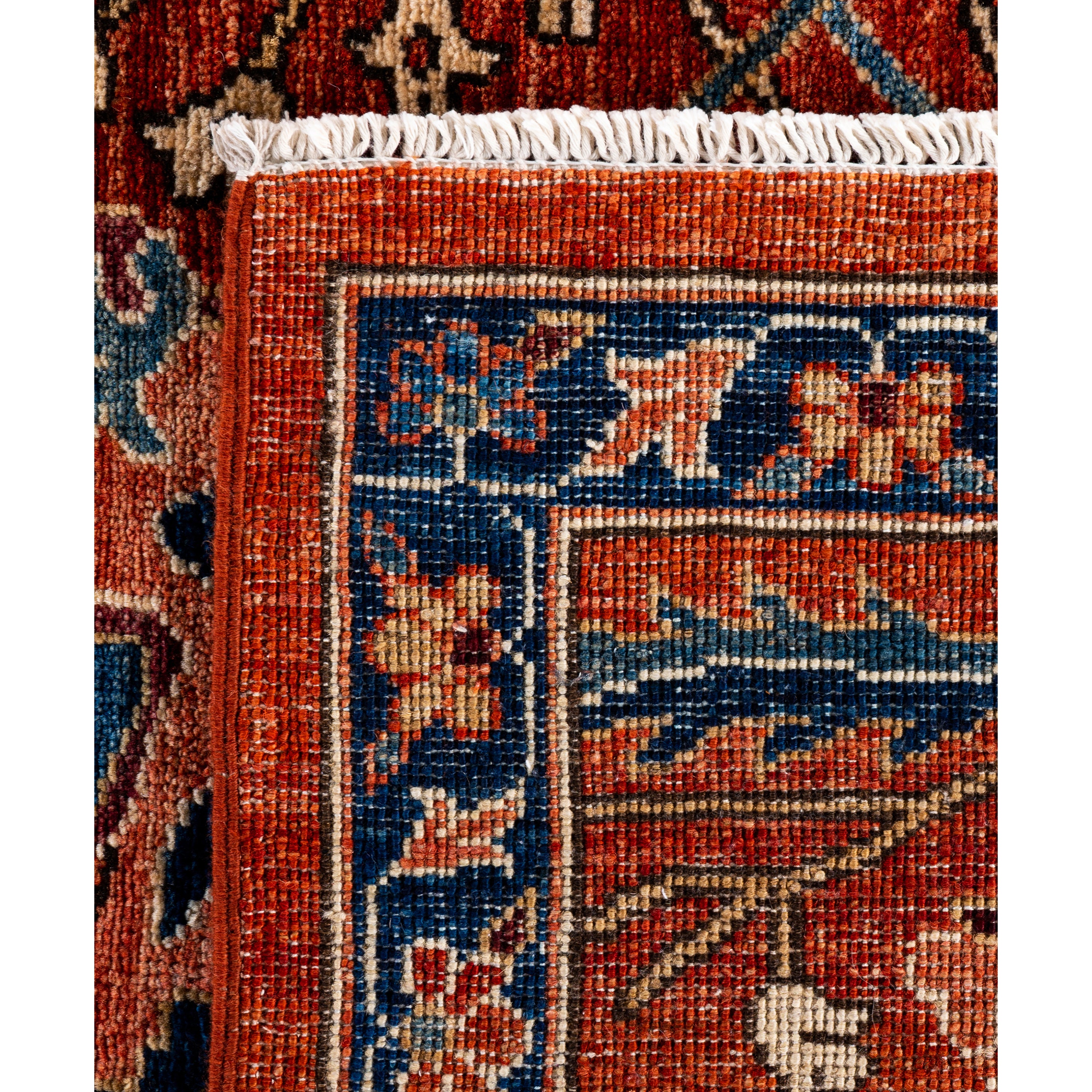 Orange Traditional Serapi Wool Rug - 9' x 12'