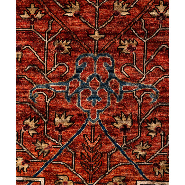 Orange Traditional Serapi Wool Rug - 9' x 12'