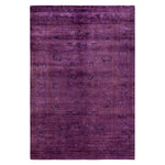Purple Overdyed Wool Rug - 6'1" x 8'10"